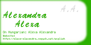 alexandra alexa business card